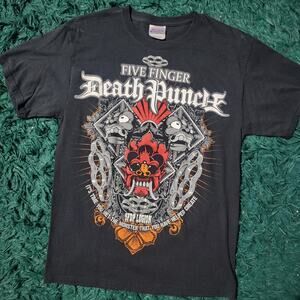 Five Finger Death Punch Vintage Band Tee Hanes Heavyweight Metal Shirt L/XL